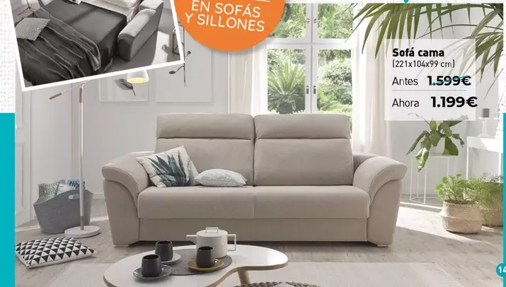 Oferta de Sofá Cama por 1199€ en WOW Málaga, Style&Home by Mubak