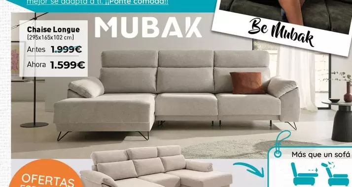 Oferta de Chaise Longue por 1599€ en Mubak