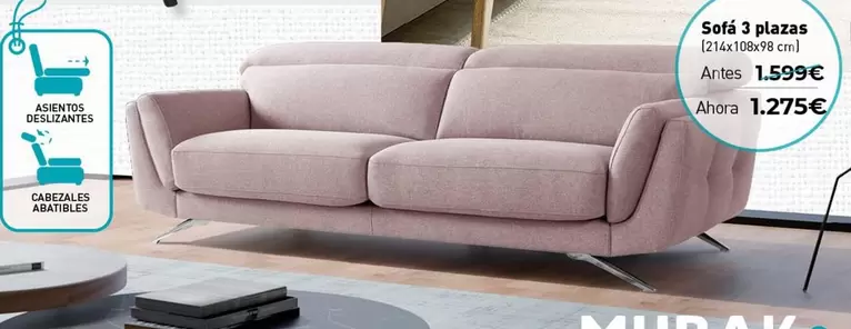 Oferta de Sofa 3 Plazas por 1275€ en Mubak