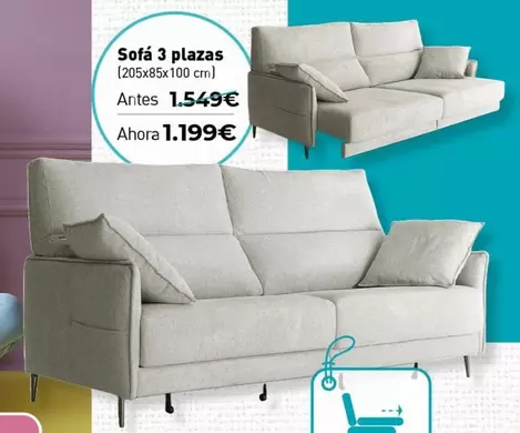 Oferta de Sofa 3 Plazas por 1199€ en Mubak