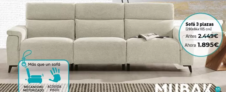 Oferta de Sofa 3 Plazas por 1895€ en Mubak