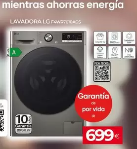 Oferta de LG - Lavadora F4wr7010acs por 699€ en Tien 21