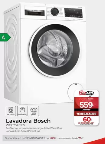 Oferta de Bosch - Lavadora por 559€ en Tien 21