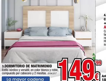 Oferta de Blanco - Dormitorio De Matrimonio por 149,99€ en Rapimueble