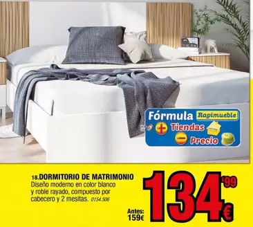 Oferta de Blanco - Dormitorio De Matrimonio por 134€ en Rapimueble