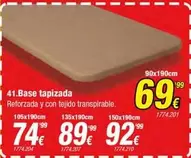 Oferta de Base Tapizada por 69,99€ en Rapimueble