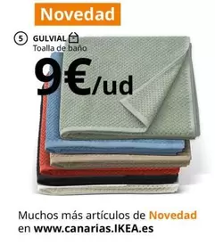 Oferta de Gulvial Toalla De Baño por 9€ en IKEA