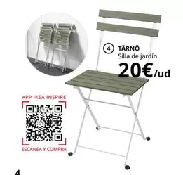 Oferta de Tärnö Silla De Jardín por 20€ en IKEA