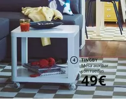 Oferta de Tingby - Mesa Auxiliar Con Ruedas por 49€ en IKEA