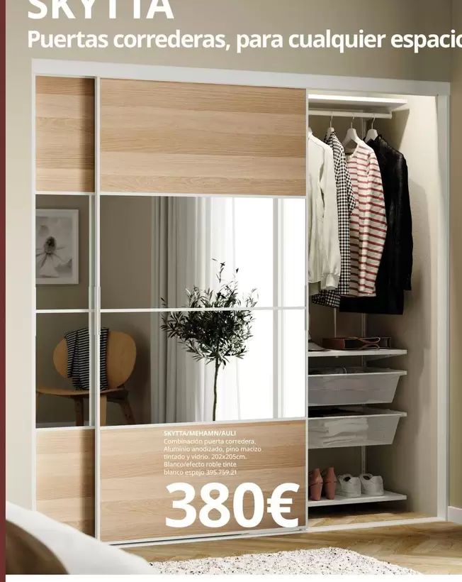 Oferta de Skytta/Mehamn/Auli Combinación Puerta Corredera por 380€ en IKEA