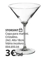 Oferta de Storsint Copa Para Martini por 3€ en IKEA