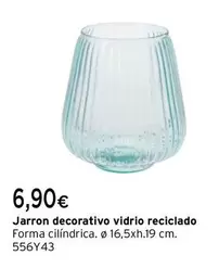 Oferta de Jarron Decorativo Vidrio Reciclado por 6,9€ en Cadena88