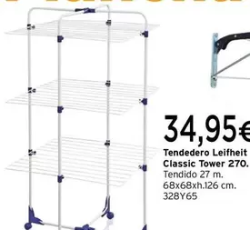 Oferta de Tendedero Leifheit Classic Tower 270 por 34,95€ en Cadena88