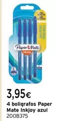 Oferta de Paper Mate - 4 Boligrafos Inkjoy Azul por 3,95€ en Cadena88