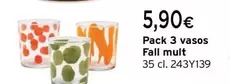 Oferta de Pack 3 Vasos Fall Mult por 5,9€ en Cadena88