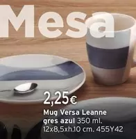 Oferta de Mug Versa Leanne Gres Azul por 2,25€ en Cadena88