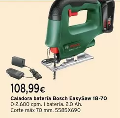 Oferta de Bosch - Caladora Batería EasySaw 18-70 por 108,99€ en Cadena88