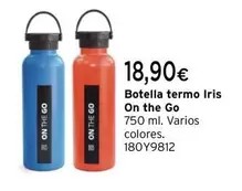 Oferta de IRIS Barcelona - On The Go Botella Termo  por 18,9€ en Cadena88