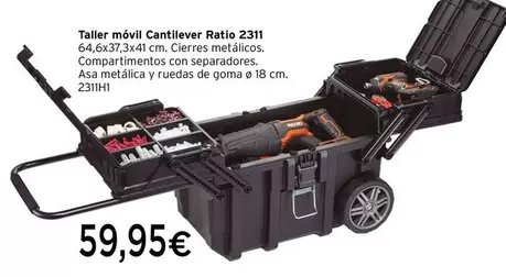 Oferta de Ratio - Taller Móvil Cantilever por 59,95€ en Cadena88