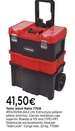 Oferta de Ratio - Taller Móvil  7708 por 41,5€ en Cadena88