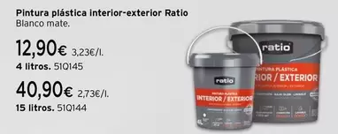 Oferta de Ratio - Pintura Plástica Interior-exterior por 12,9€ en Cadena88