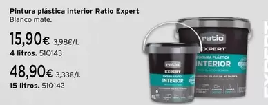 Oferta de Ratio - Expert Pintura Plástica Interior  por 15,9€ en Cadena88