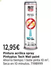 Oferta de Pintyplys - Pintura Acrílica Spray Pintyplus Wall Paint por 12,95€ en Cadena88