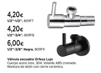 Oferta de ABS - Vàlvula Escudadra Lujo por 4,2€ en Cadena88