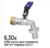 Oferta de Habitex - Grifo Curvo Racor Manguera por 6,3€ en Cadena88