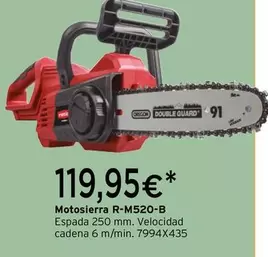 Oferta de Ratio - Motosierra R-M520-B por 119,95€ en Cadena88