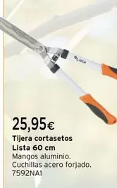 Oferta de Lista - Tijera Cortasetos  60 Cm por 25,95€ en Cadena88