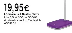 Oferta de Duolec - Lámpara Led Shiny por 19,95€ en Cadena88