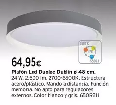 Oferta de Duolec - Plafón Led Dublín Ø 48 Cm por 64,95€ en Cadena88