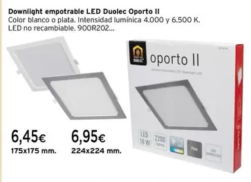 Oferta de Duolec - Downlight Empotrable LED Oporto II  por 6,45€ en Cadena88