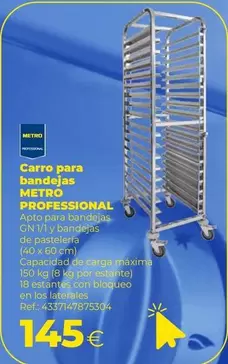 Oferta de Metro Professional -  Garro Para Bandejas por 145€ en Makro