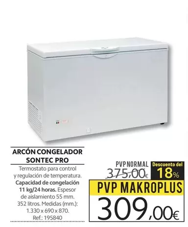 Oferta de Control - Arcón Congelador Sontec Pro por 309€ en Makro