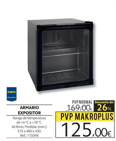 Oferta de Makro - Armario Expositor por 125€ en Makro