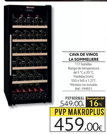 Oferta de Cava De Vinos La Sommeliere por 459€ en Makro