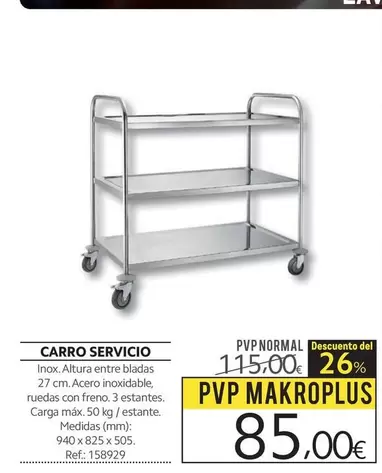 Oferta de Carro Servicio por 85€ en Makro