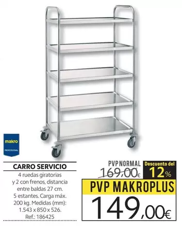 Oferta de Makro - Carro Servicio por 149€ en Makro