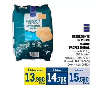 Oferta de Makro - Makro Professional - Detergente En Polvo por 15,59€ en Makro