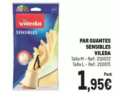 Oferta de Vileda - Par Guantes Sensibles por 1,95€ en Makro