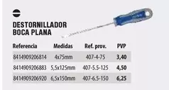 Oferta de Destornillador Boca Plana por 3,4€ en YMÁS