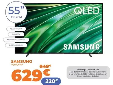 Oferta de Quantum - Samsung - Tq55q64d por 629€ en Pascual Martí