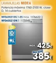 Oferta de Midea - Lavavajillas por 425€ en Master Cadena