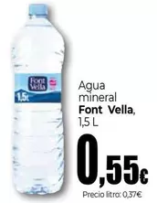 Oferta de Font Vella - Agua Mineral por 0,55€ en UDACO