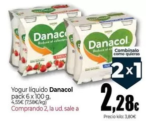 Oferta de Danacol - Yogur Liquido por 2,28€ en Unide Supermercados