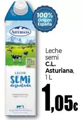 Oferta de Central Lechera Asturiana - Leche Semi por 1,05€ en Unide Supermercados