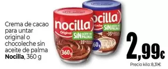 Oferta de Nocilla - Crema De Cacao Para Untar Original O Chocoleche Sin Aceite De Palma por 2,99€ en Unide Market