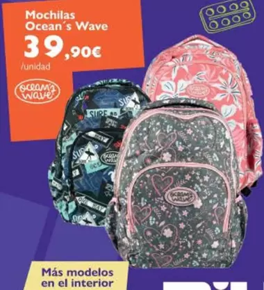 Oferta de Wave - ocean ́s - Mochilas Ocean’s Wave por 39,9€ en Milbby